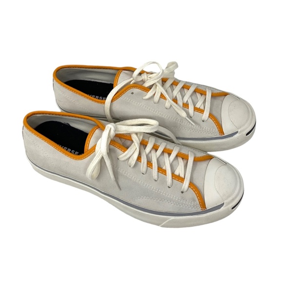 Converse Jack Purcell Low Suede Cream Orange Men Sneakers Custom 168160C-CROGWT - Picture 7 of 10